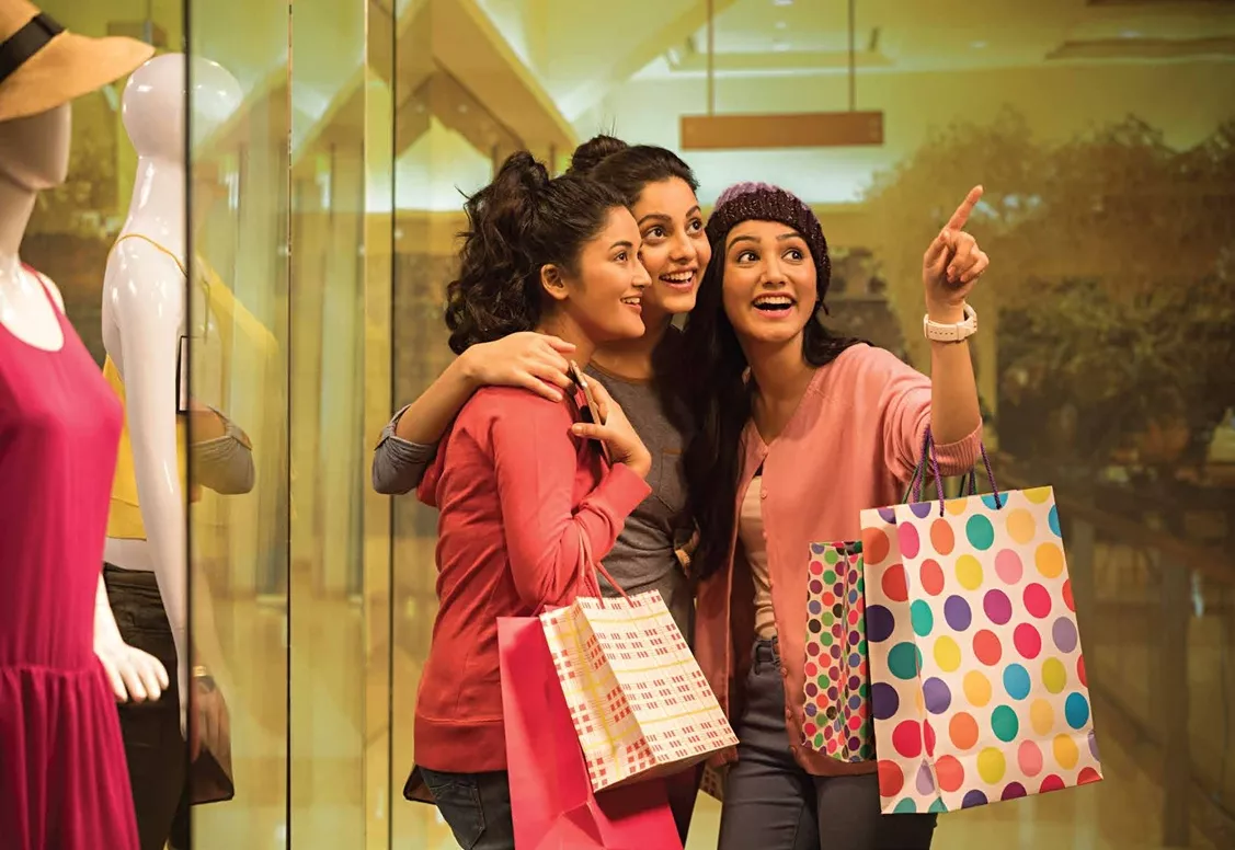 Customers enjoying retail shopping at JMS Capital Square